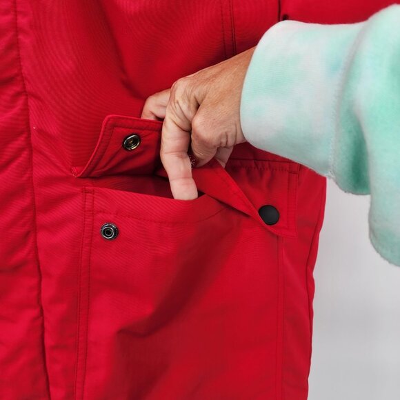 AMAZON‎ ESSENTIALS Men's Red Hooded Winter Utility Jacket L NWT - Picture 3 of 11